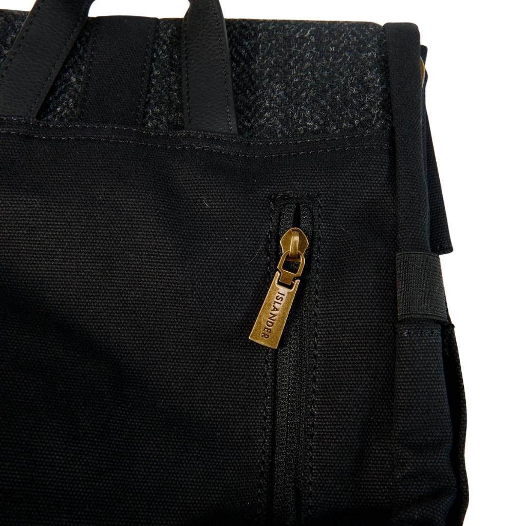 Islander Harris Tweed The Canvas Lunch Bag - Black Herringbone