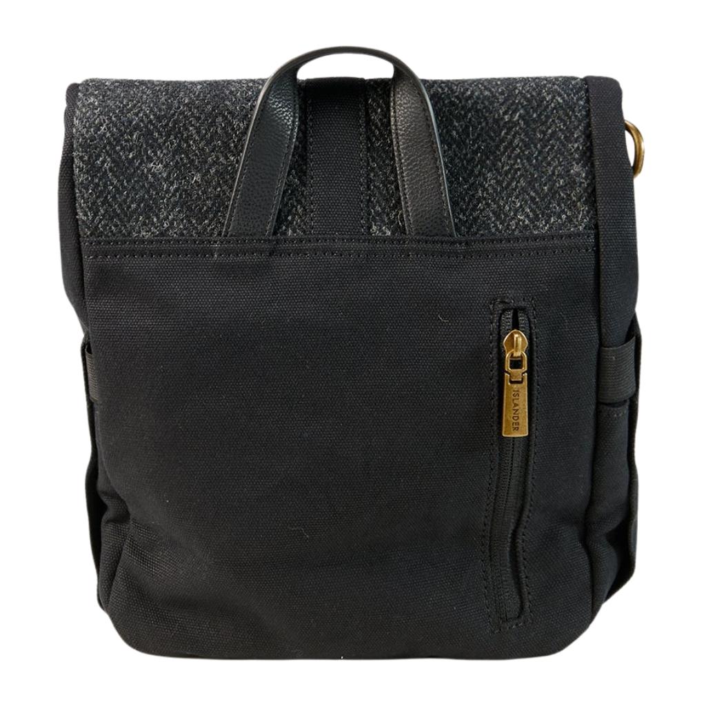 Islander Harris Tweed The Canvas Lunch Bag - Black Herringbone