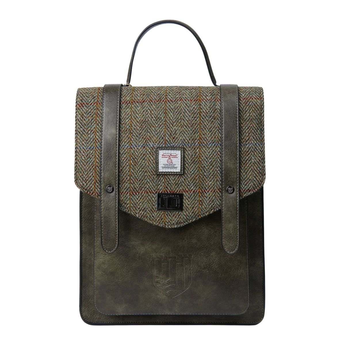 Islander Harris Tweed The Carloway Backpack 'Chestnut Herringbone'