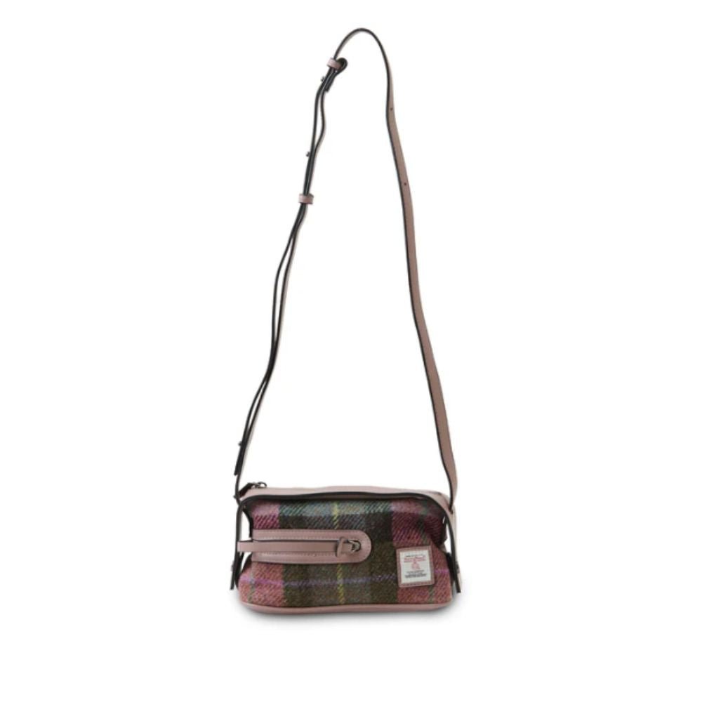 Islander Harris Tweed The Harley Crossbody 'Pink and Green Tartan' - The Celtic Gift Store - Handbags
