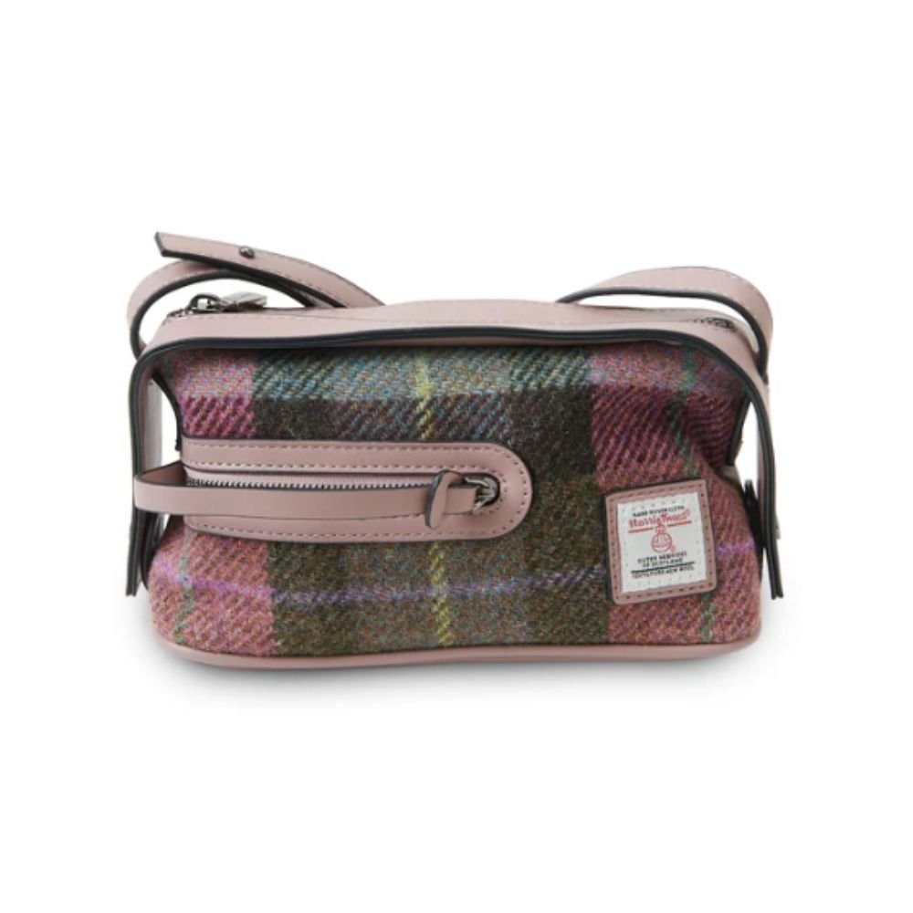Islander Harris Tweed The Harley Crossbody 'Pink and Green Tartan' - The Celtic Gift Store - Handbags