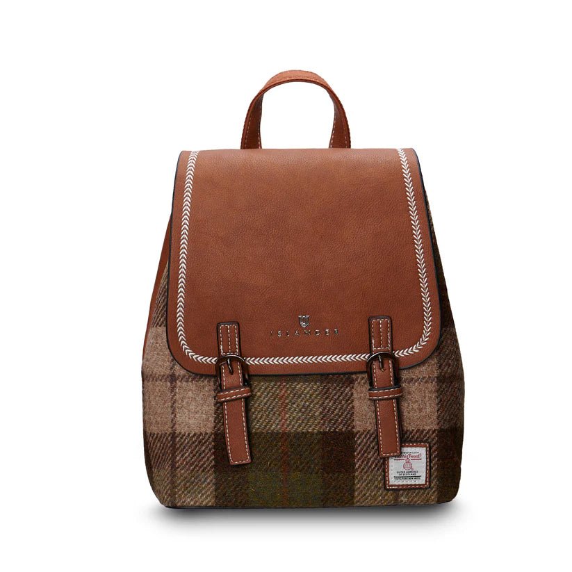 Islander Harris Tweed The Jura Backpack 'Chestnut Tartan'