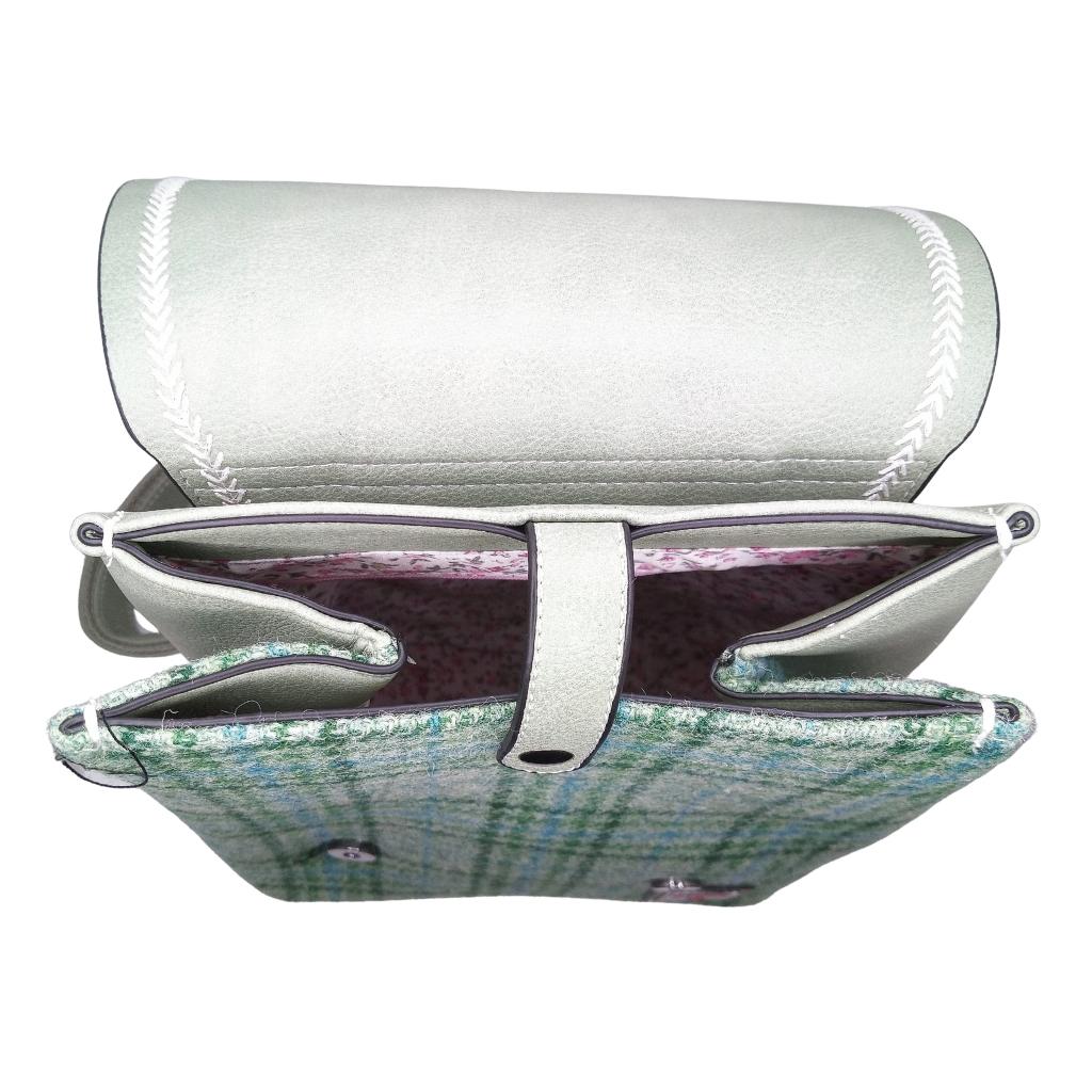 Islander Harris Tweed The Jura Backpack 'Mint Check' by Islander - Handbags