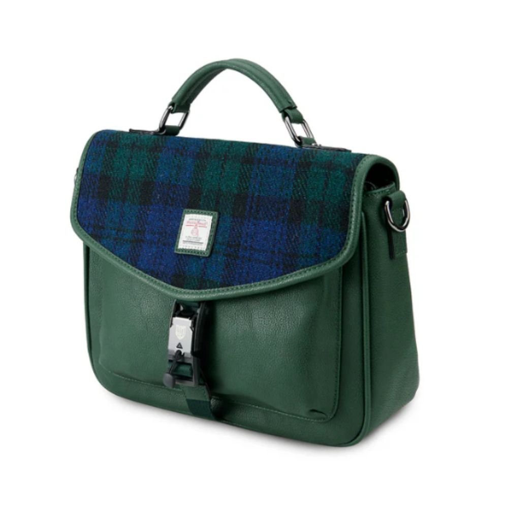 Islander Harris Tweed The Mini Laptop Bag 'Black Watch Tartan' - The Celtic Gift Store - Handbags
