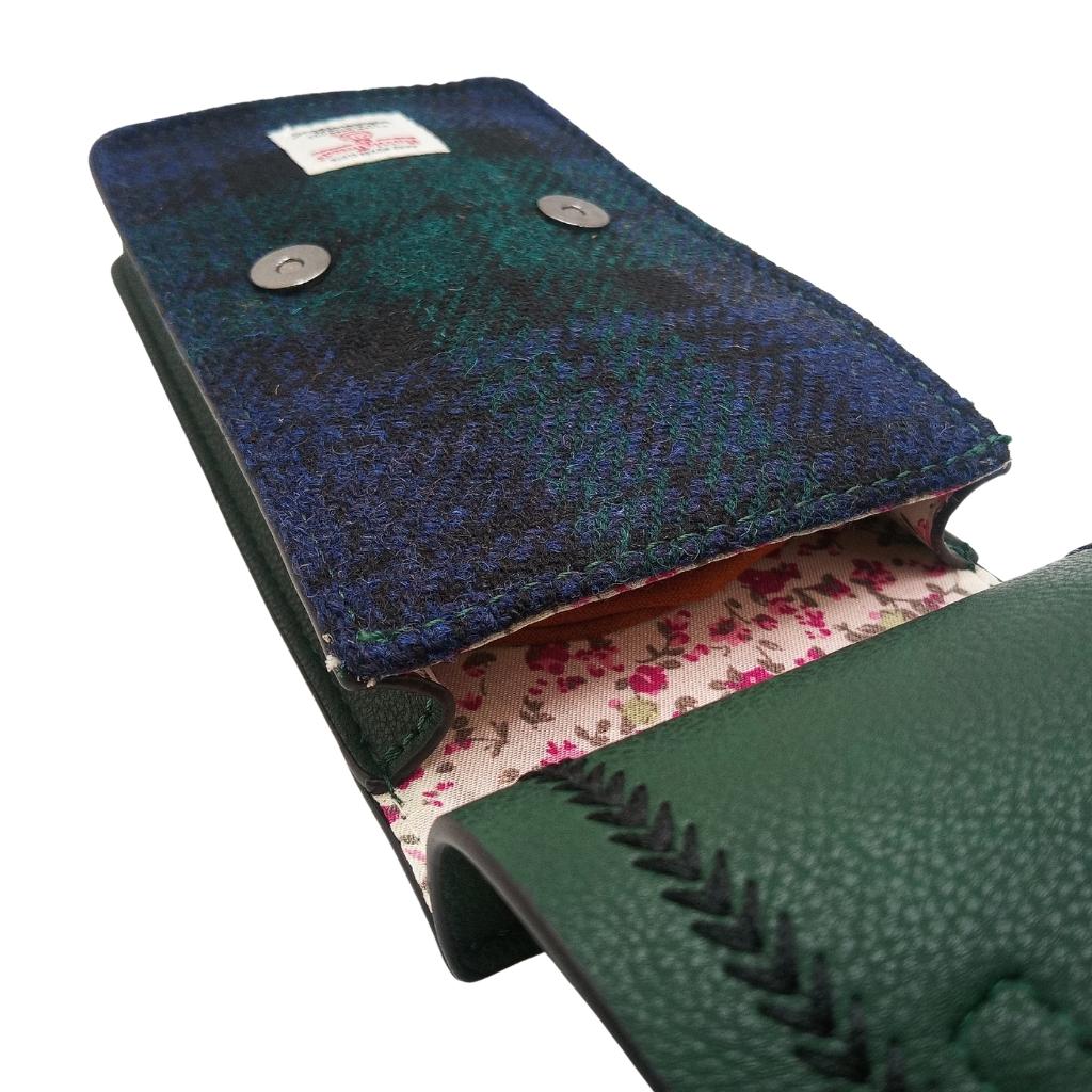 Islander Harris Tweed The Phone Tote 'Black Watch Tartan'