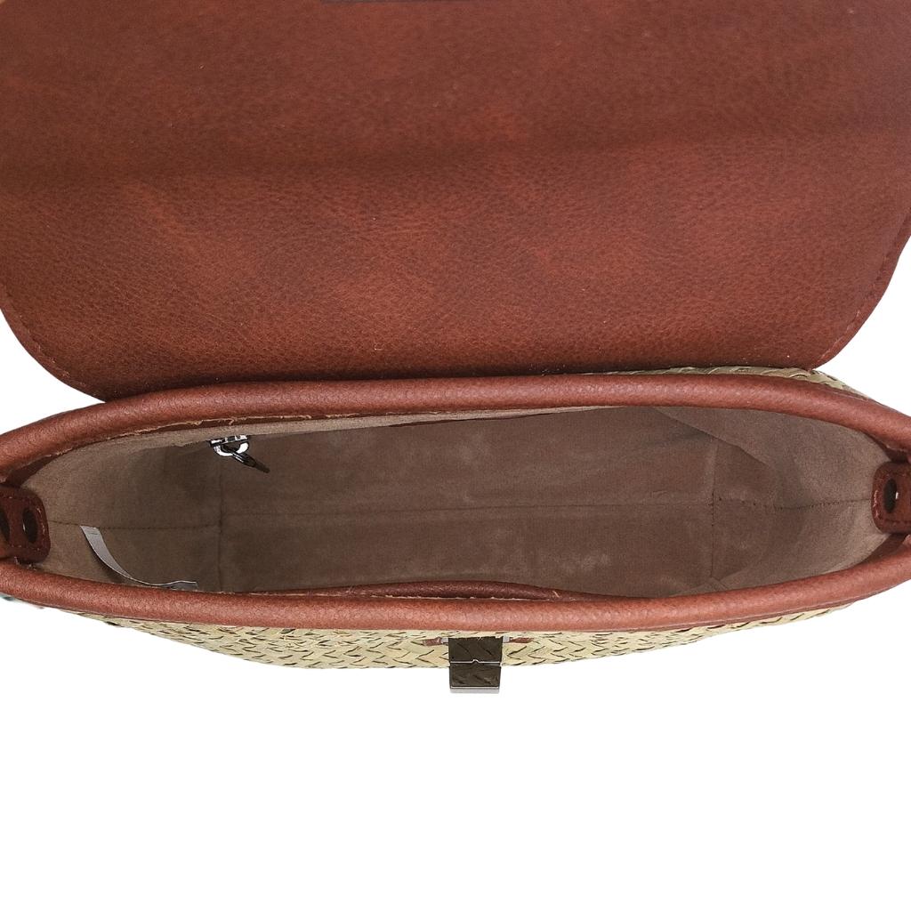 Islander Harris Tweed The Reed Crossbody 'Beige Dogtooth' by Islander - Handbags