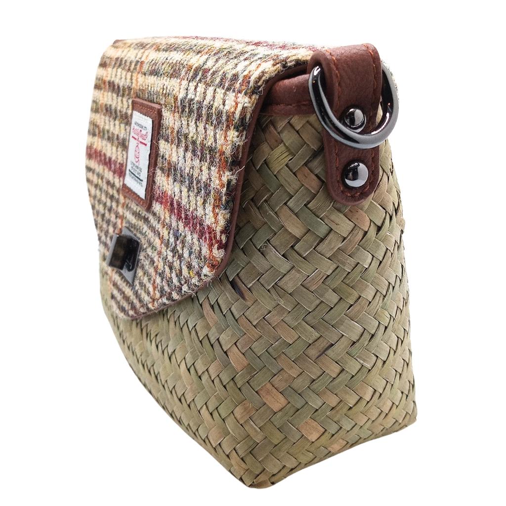 Islander Harris Tweed The Reed Crossbody 'Beige Dogtooth' by Islander - Handbags