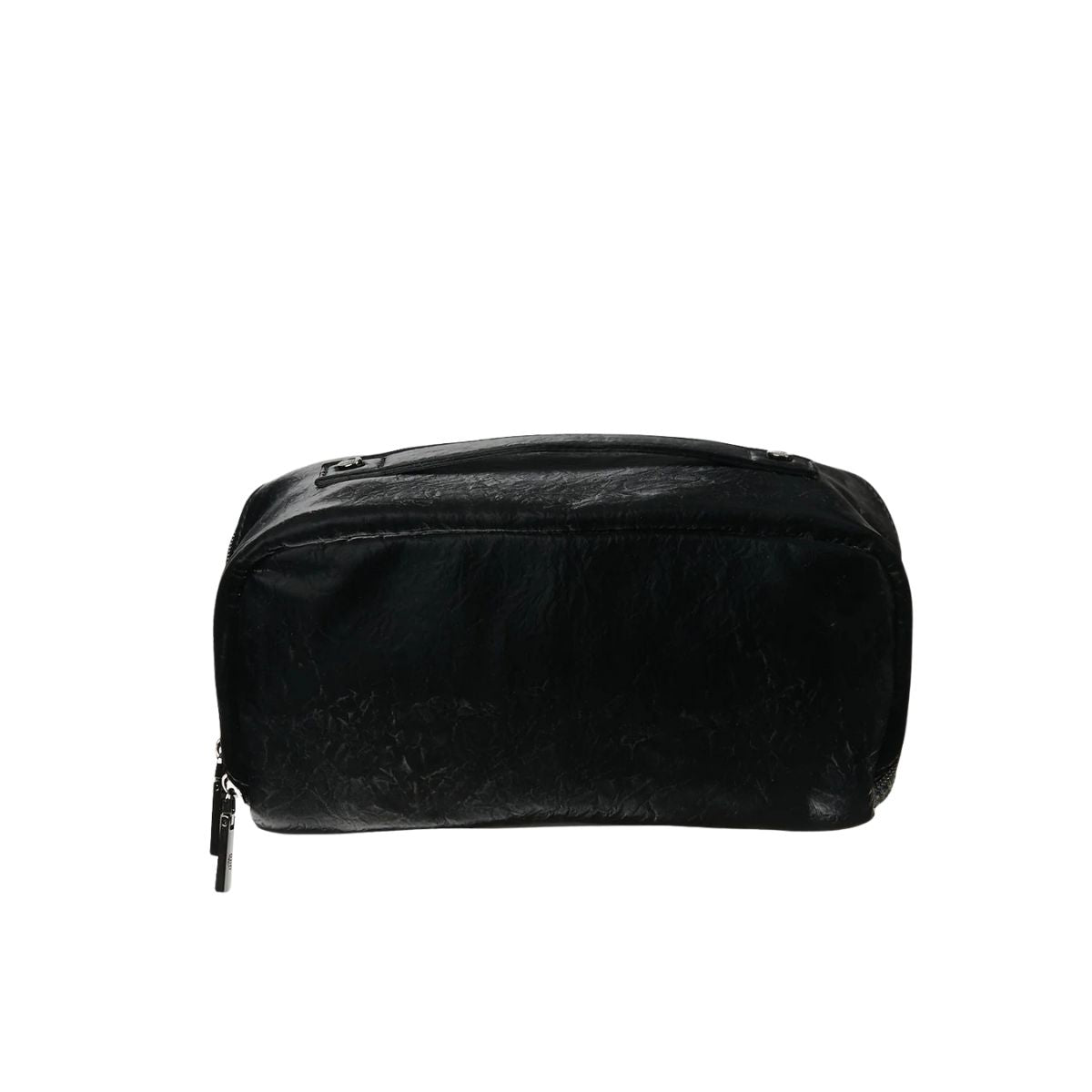 Islander Harris Tweed Toiletry Bag 'Black and Grey Herringbone'