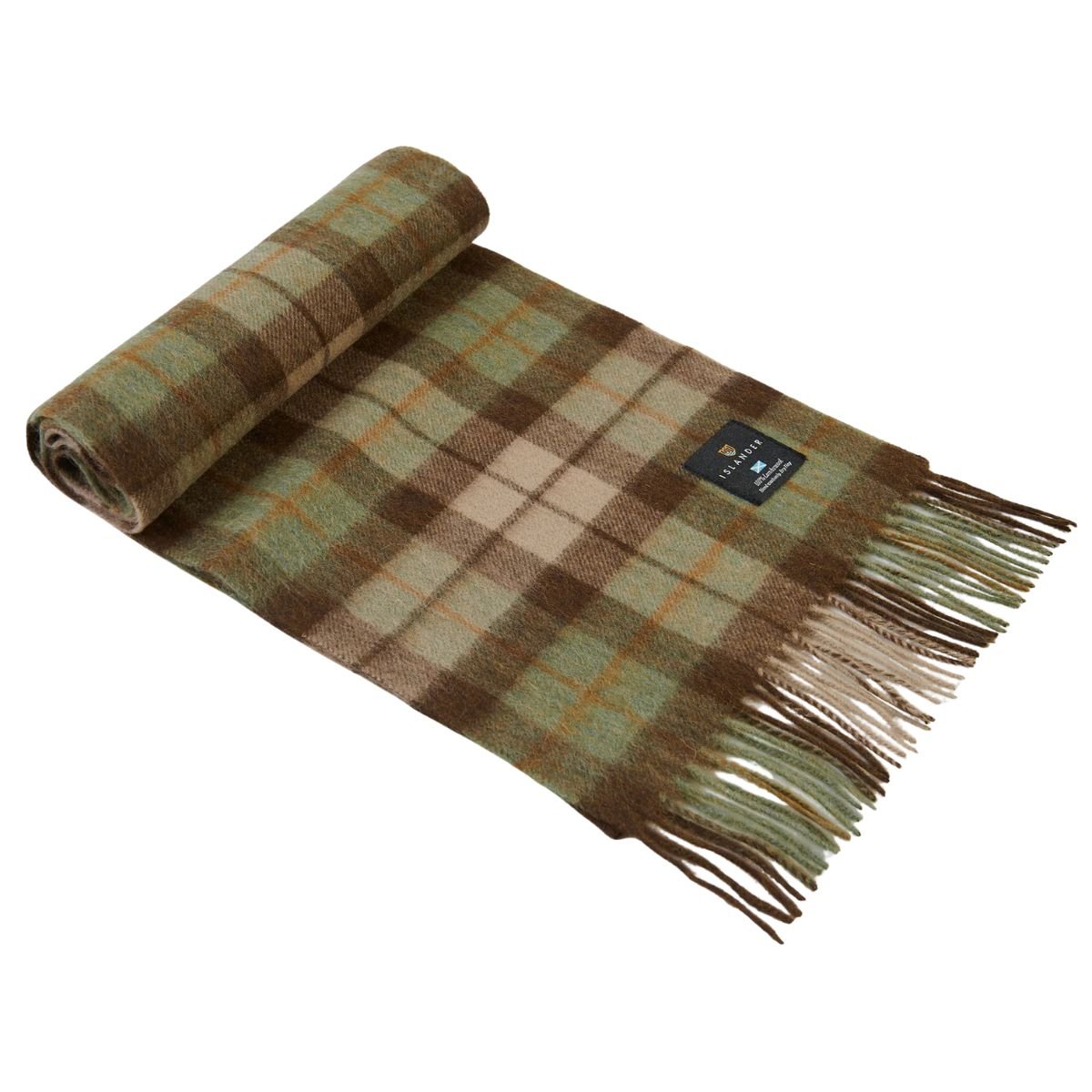 Islander Lambswool Scarf - Chestnut Tartan