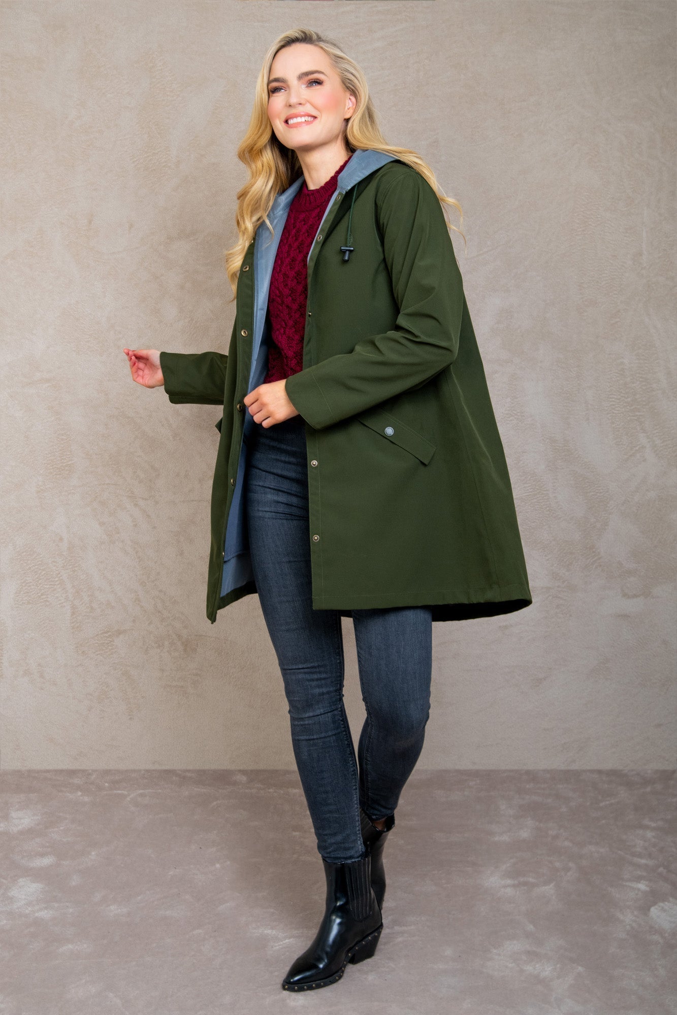 Jack Murphy Fiadh Waterproof Jacket - Olive - The Celtic Gift Store - Clothing