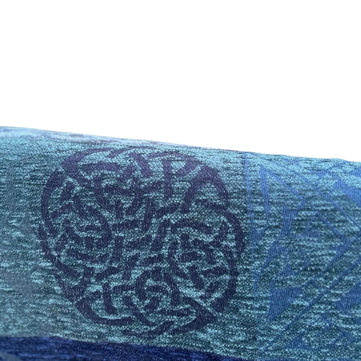 Jacquard Celtic Knot Ruana Shawl - Blue/Teal