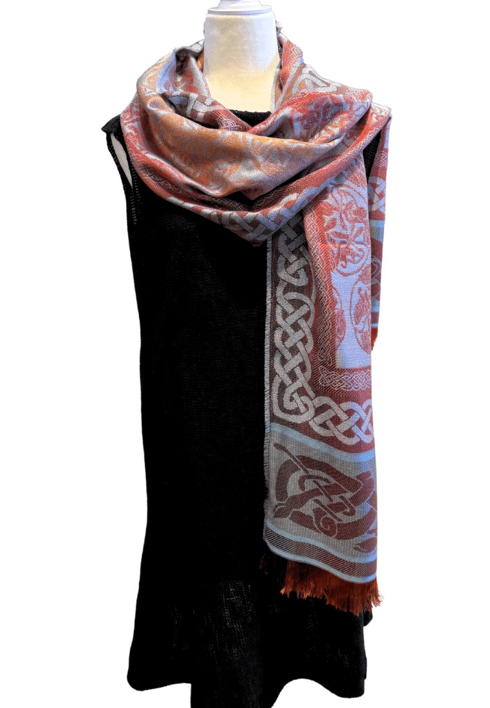 Jimmy Hourihan Boru Celtic Stole - Blue/Sunset Ombre - The Celtic Gift Store - Scarves & Shawls