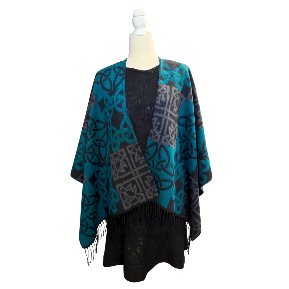 Jimmy Hourihan Celtic Knot Shawl - Teal