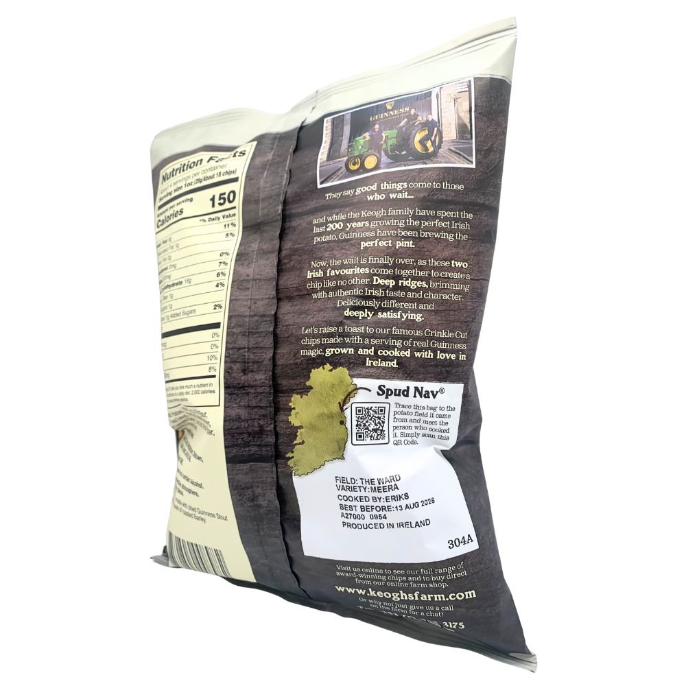 Keogh's Crinkle Cut Guinness Chips- 125g - The Celtic Gift Store - Food