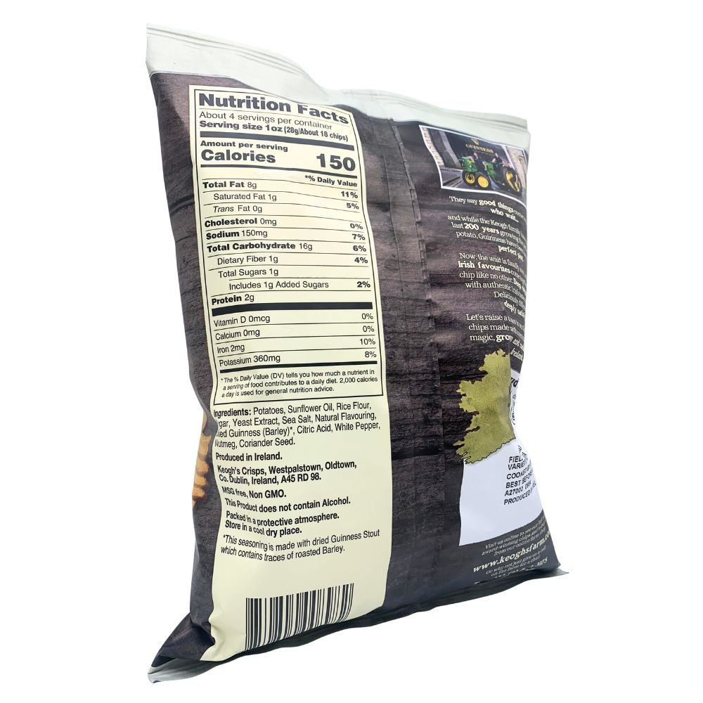Keogh's Crinkle Cut Guinness Chips- 125g - The Celtic Gift Store - Food