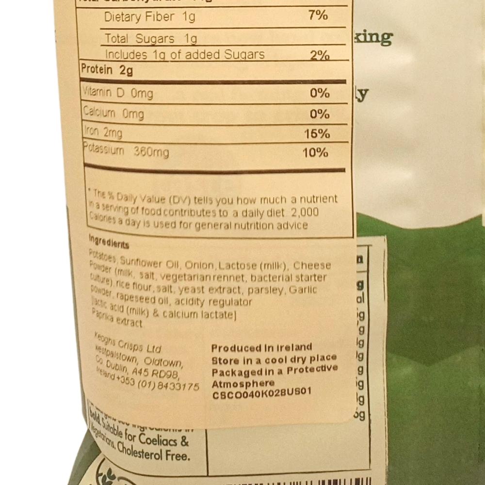 Keogh's Mature Irish Cheese and Onion- 40g
