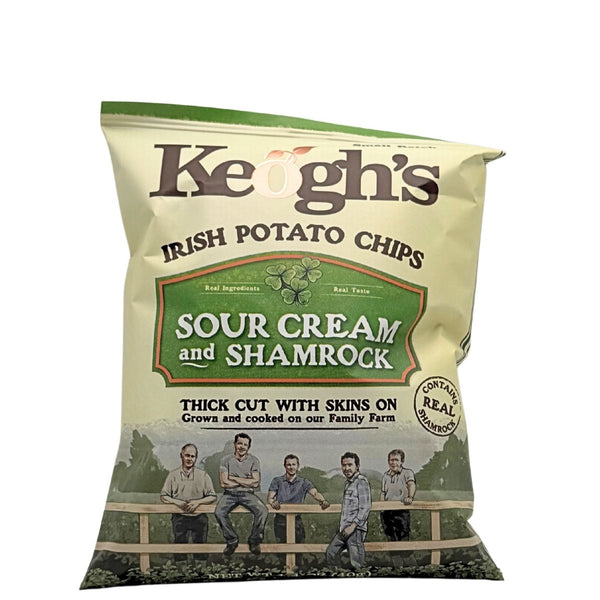Keoghs Shamrock and Sour Cream Crisps - 40g - The Celtic Gift Store - Food