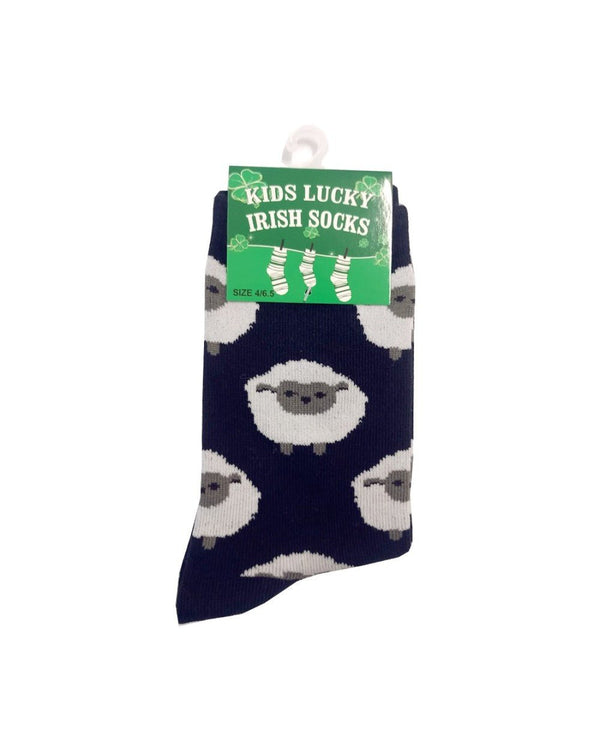 Kids Sheep Socks - Navy - The Celtic Gift Store - Socks