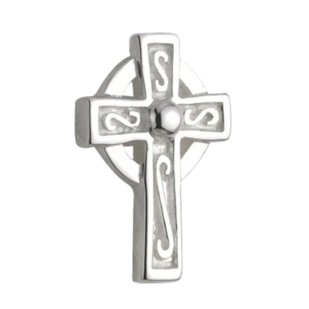 Kid's Sterling Silver Celtic Cross Stud Earrings