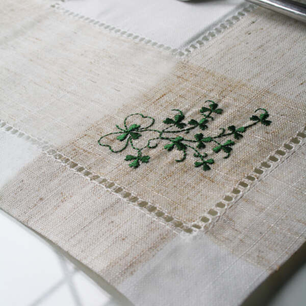 Kinsale Shamrock Embroidered Table Runner - The Celtic Gift Store - Kitchenware