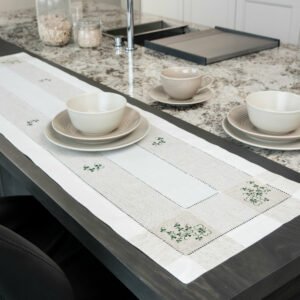 Kinsale Shamrock Embroidered Table Runner - The Celtic Gift Store - Kitchenware