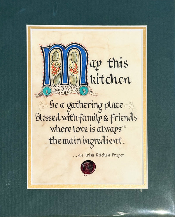 Kitchen Prayer 8x10 Matted Print - The Celtic Gift Store - Decor