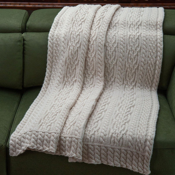Knit Aran Throw - The Celtic Gift Store - 