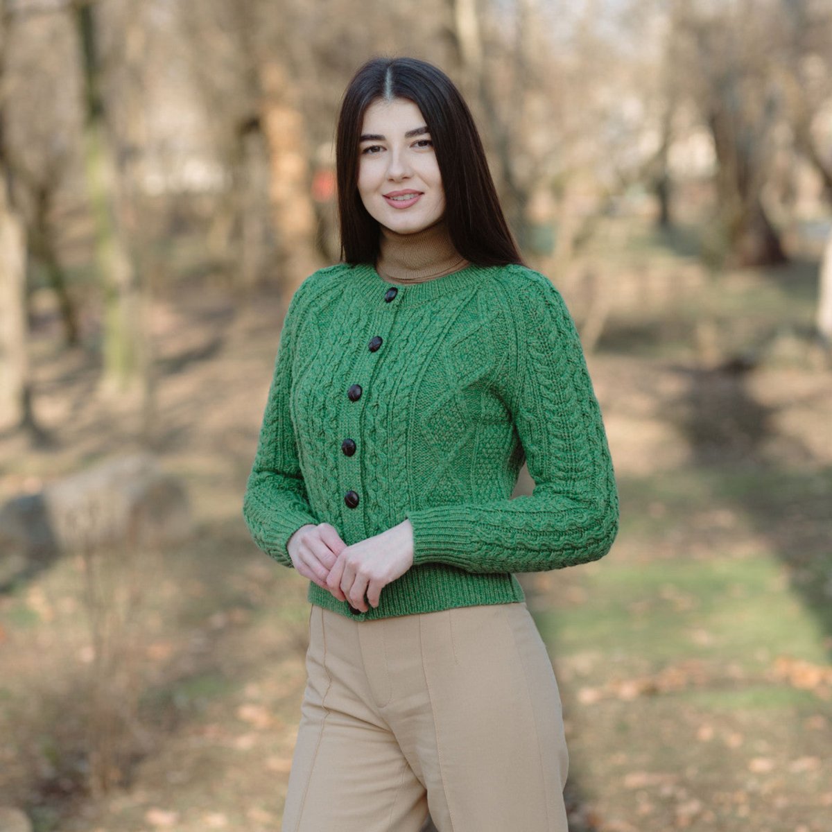 Ladies Cable Cardigan