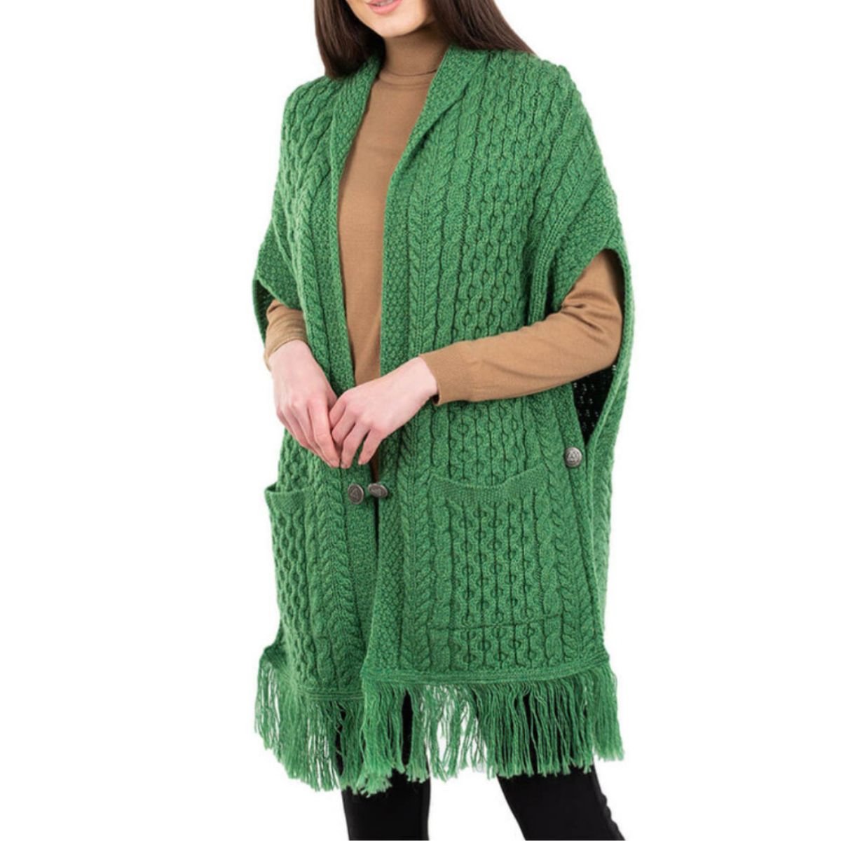 Ladies Merino Wool Pocket Shawl