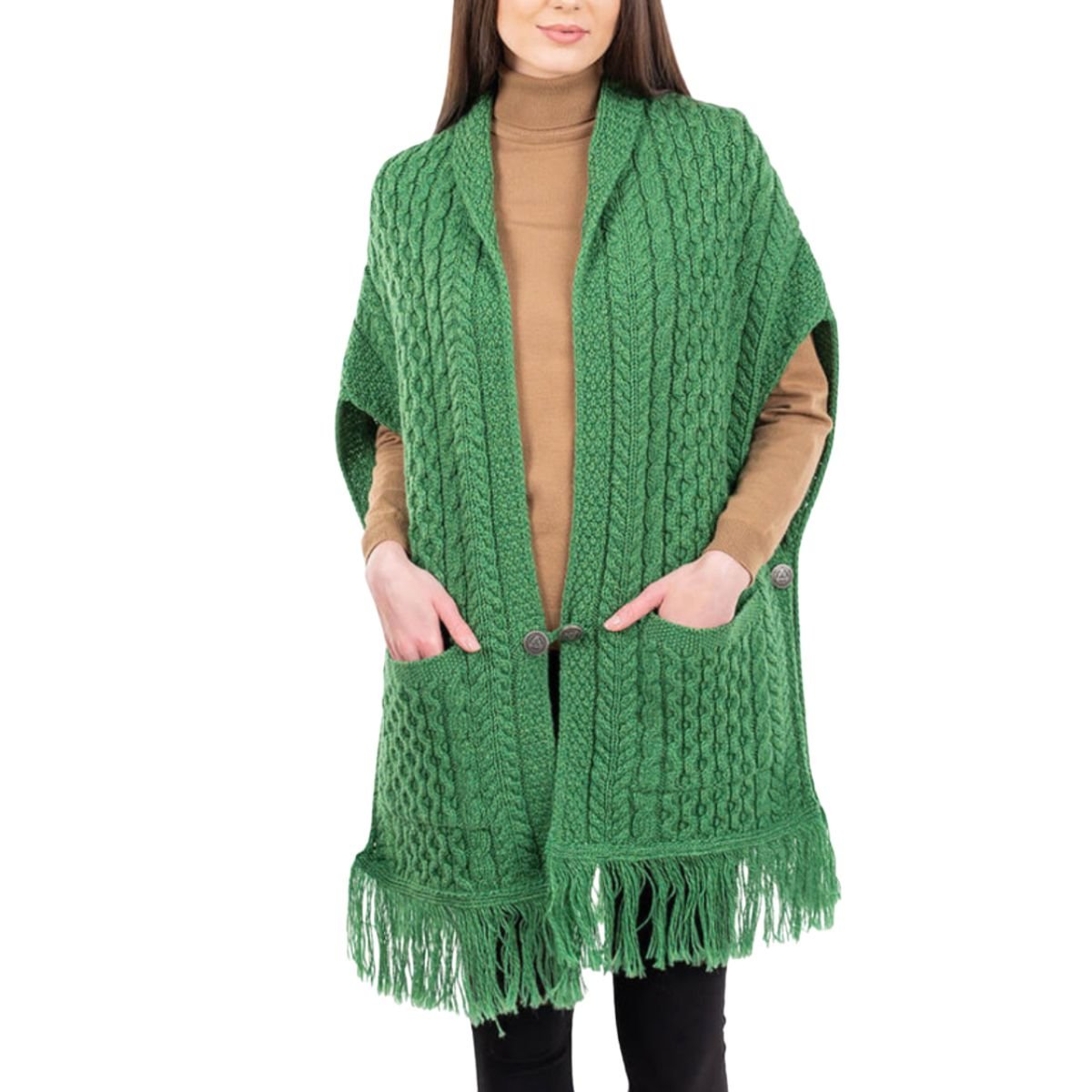 Ladies Merino Wool Pocket Shawl