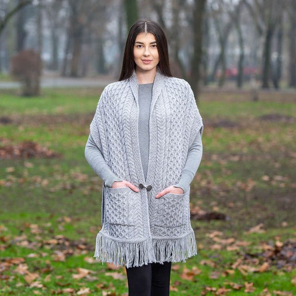 Ladies Merino Wool Pocket Shawl - The Celtic Gift Store - Scarves & Shawls