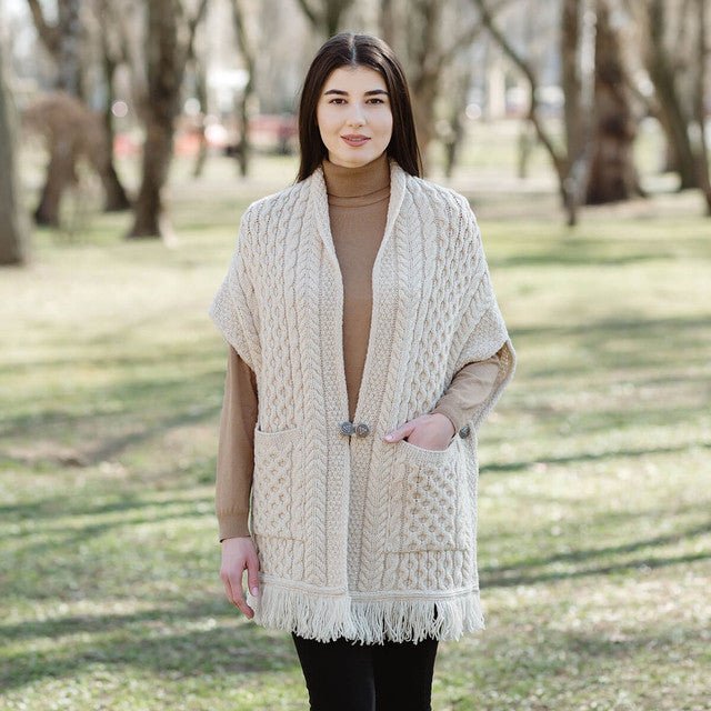 Ladies Merino Wool Pocket Shawl - The Celtic Gift Store - Scarves & Shawls