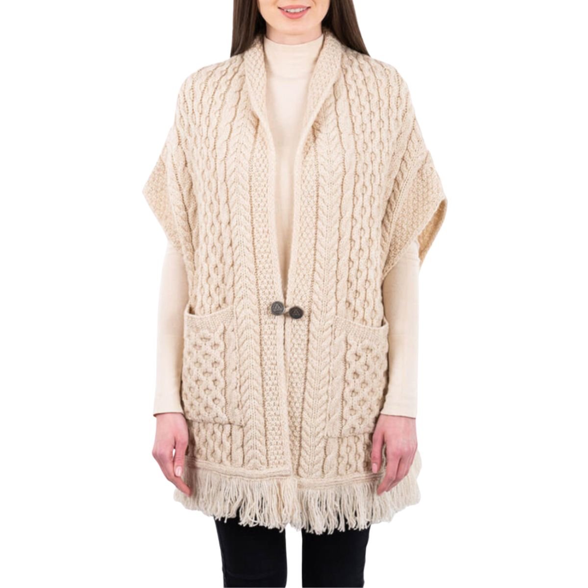 Ladies Merino Wool Pocket Shawl