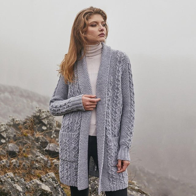 Ladies Open Face Cardigan - The Celtic Gift Store - 