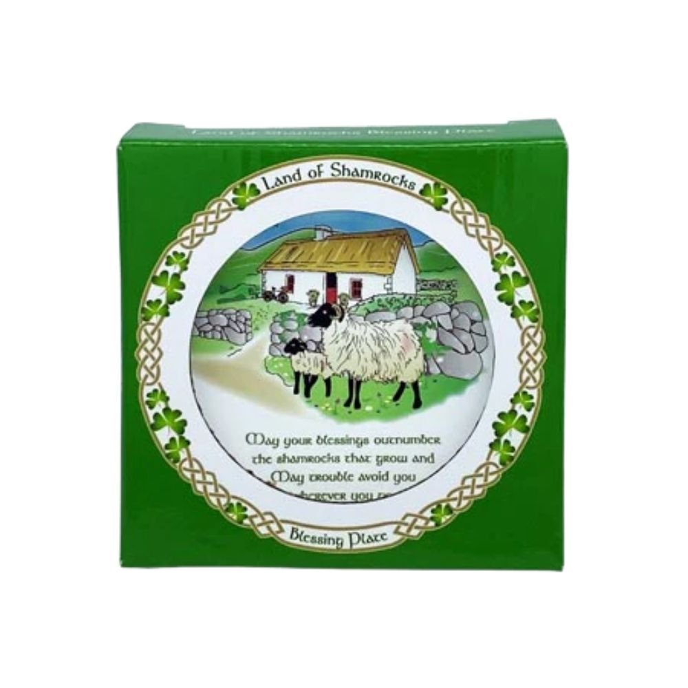 Land of Shamrocks Blessing Plate (4")