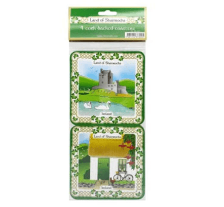 Land of Shamrocks Coaster Set of Four - The Celtic Gift Store - Decor