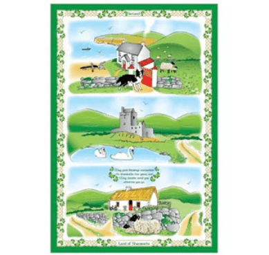 Land of Shamrocks Tea Towel Set of Two - The Celtic Gift Store - Decor