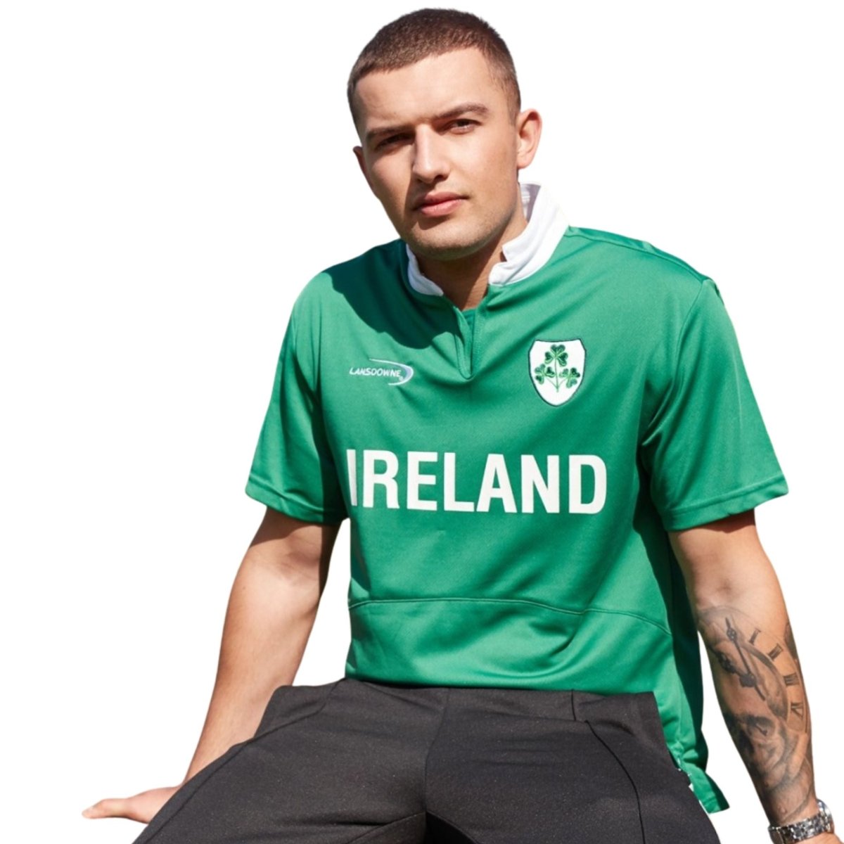 Lansdowne Green Performance Rugby Shirt - The Celtic Gift Store - Clothing