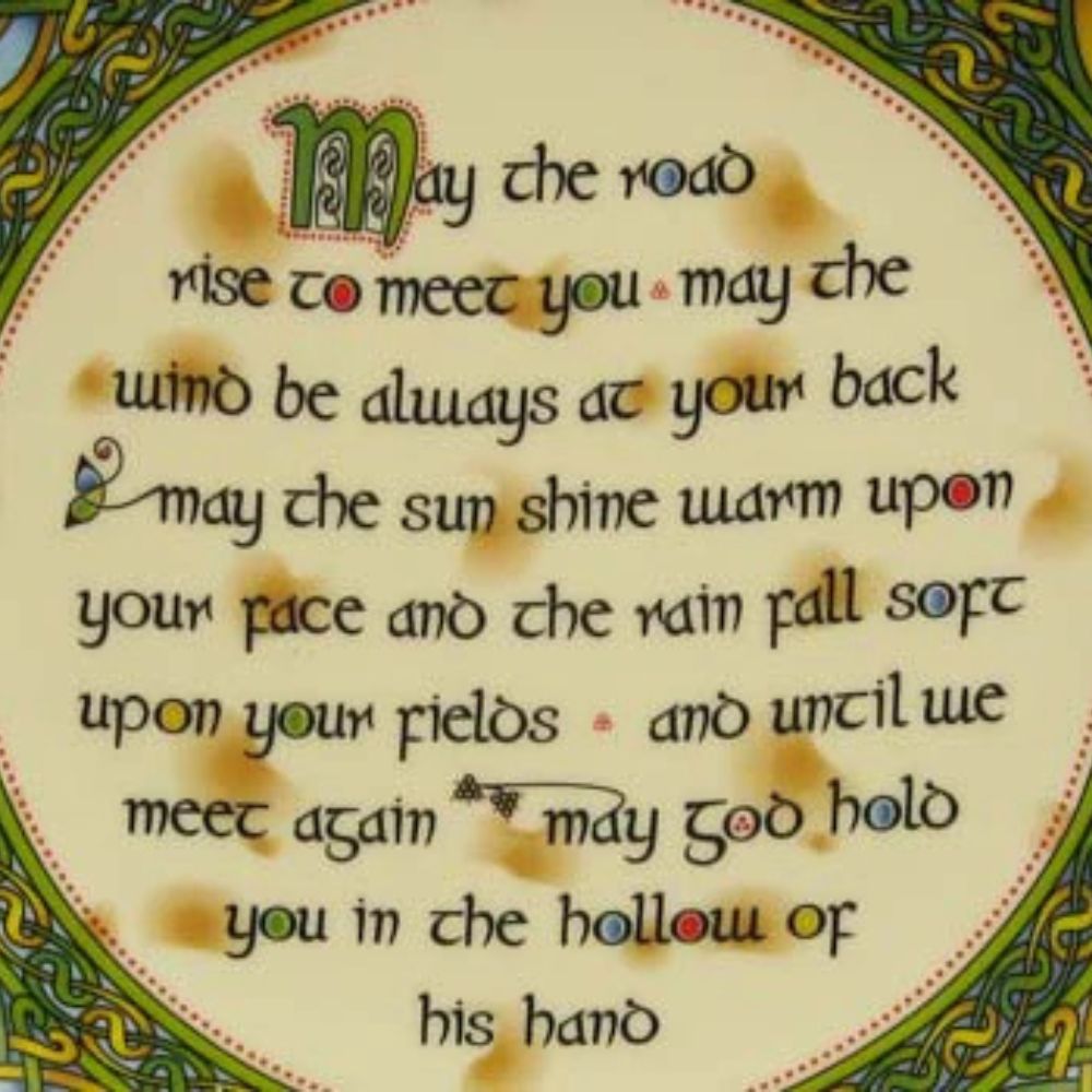 Large Irish Blessing Plate (8") - Irish Weave - The Celtic Gift Store - Decor