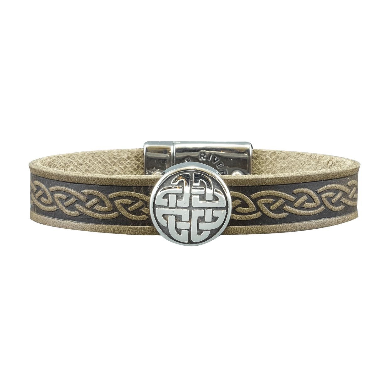 Lee River Celtic Knot Leather Cuff Bracelet