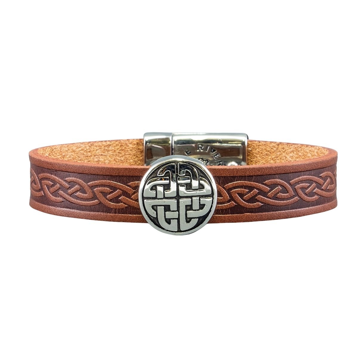 Lee River Celtic Knot Leather Cuff Bracelet