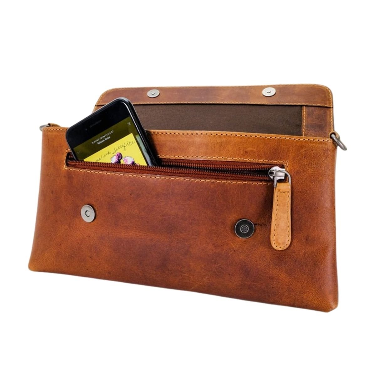 Lee River Ciara Leather Clutch Bag with Strap