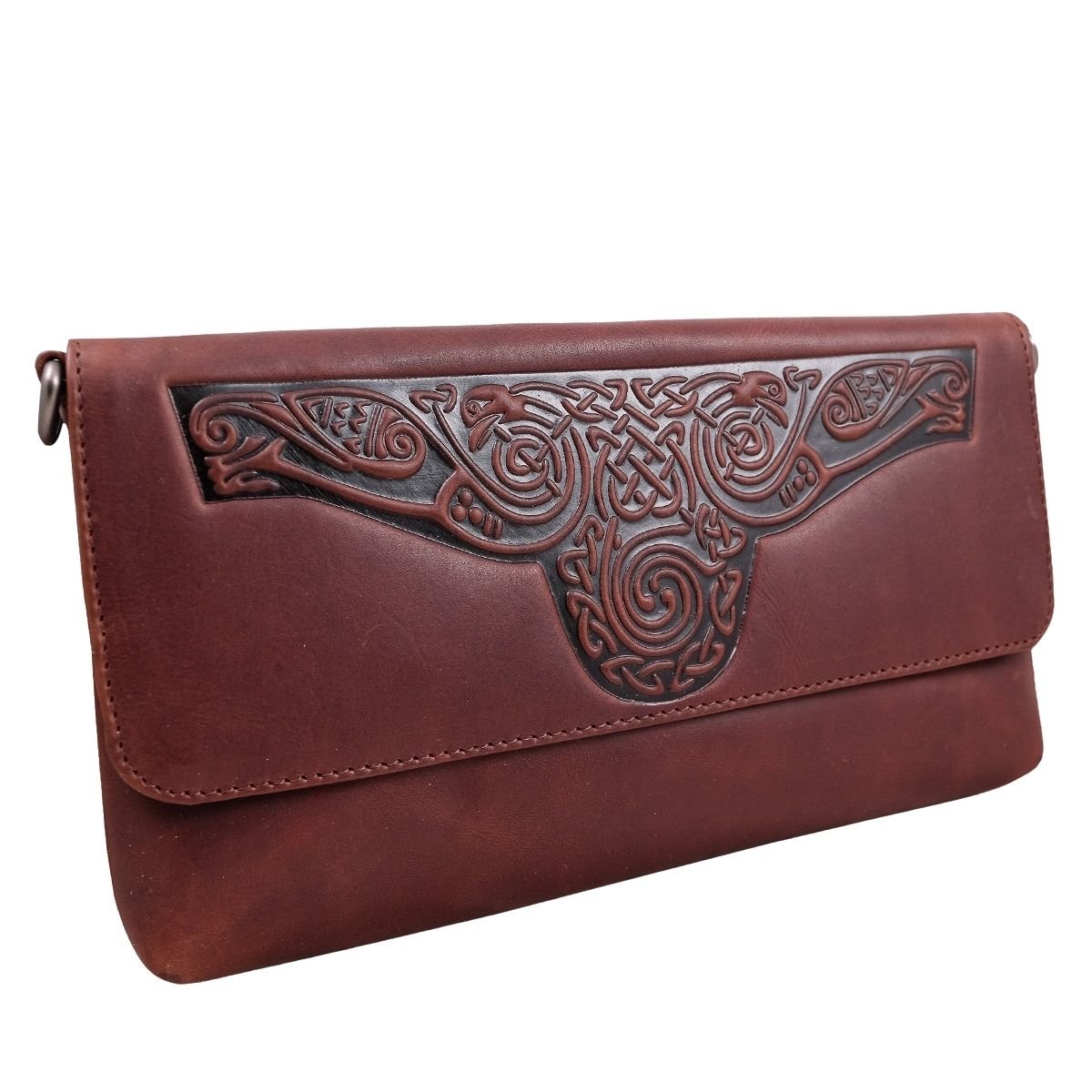Lee River Ciara Leather Clutch Bag with Strap