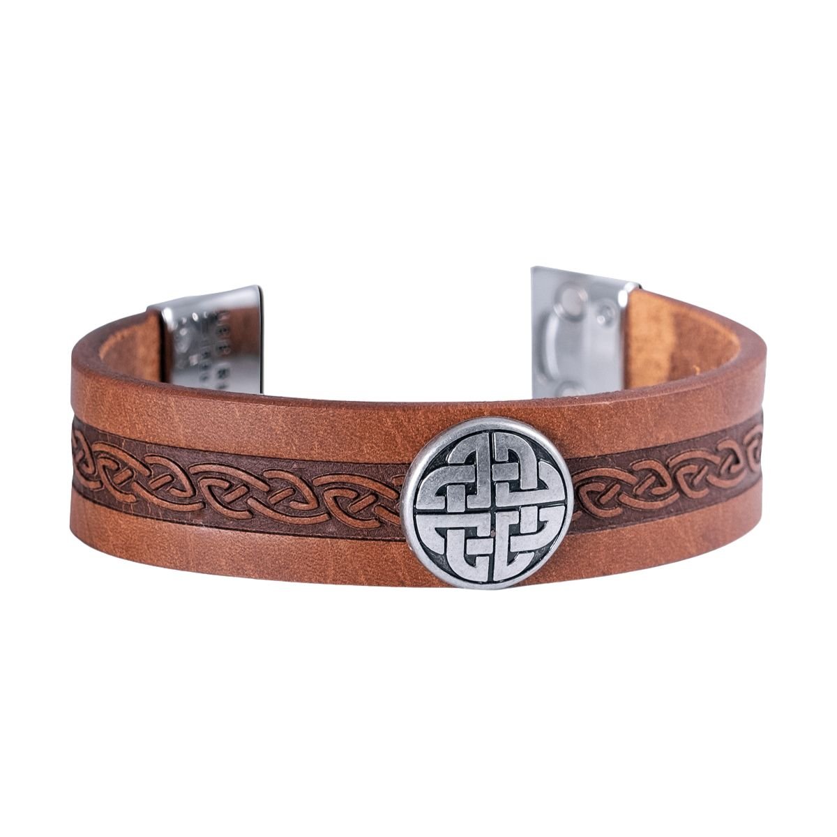 Lee River Craig Wide Celtic Knot Leather Cuff