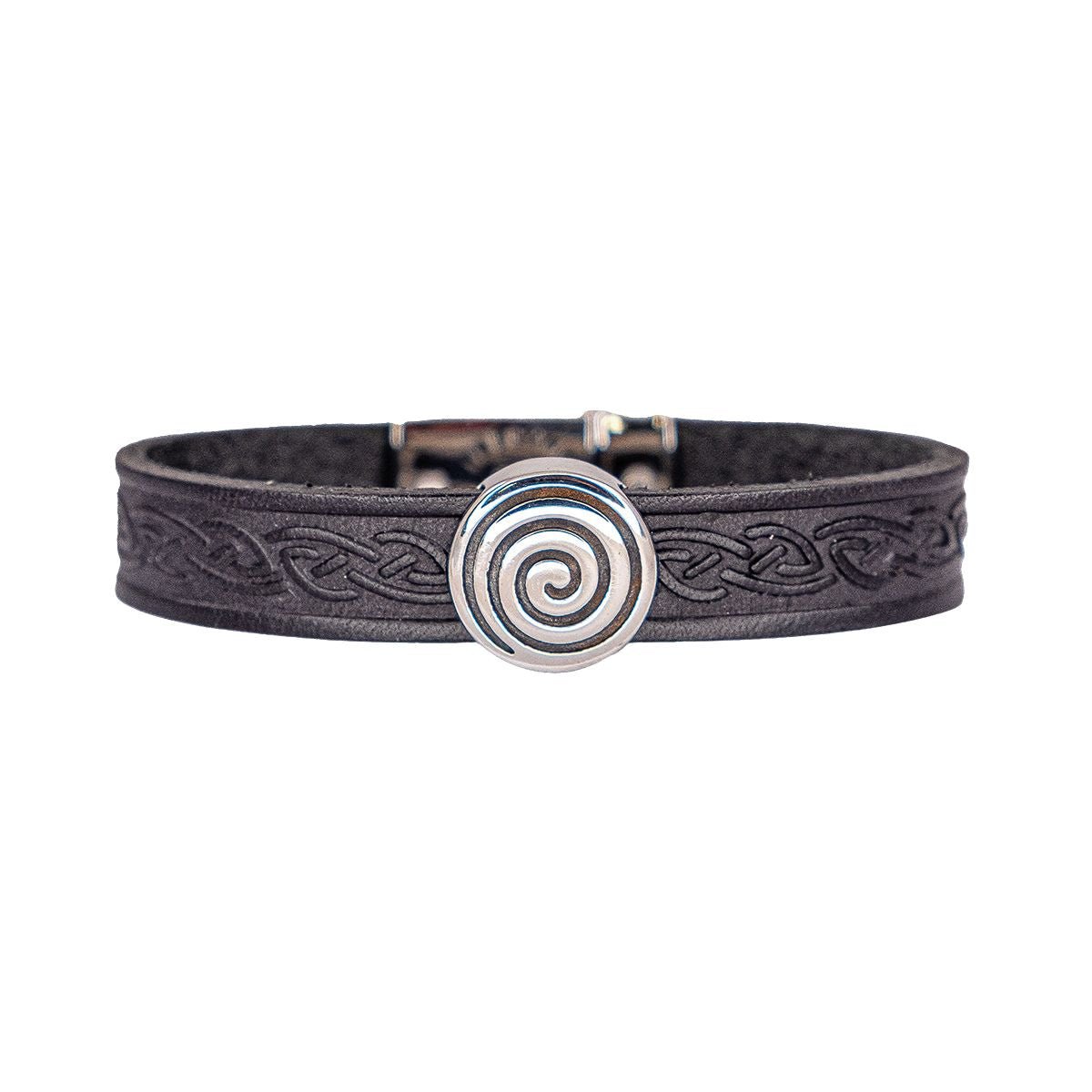 Lee River Irish Spiral Leather Cuff Bracelet