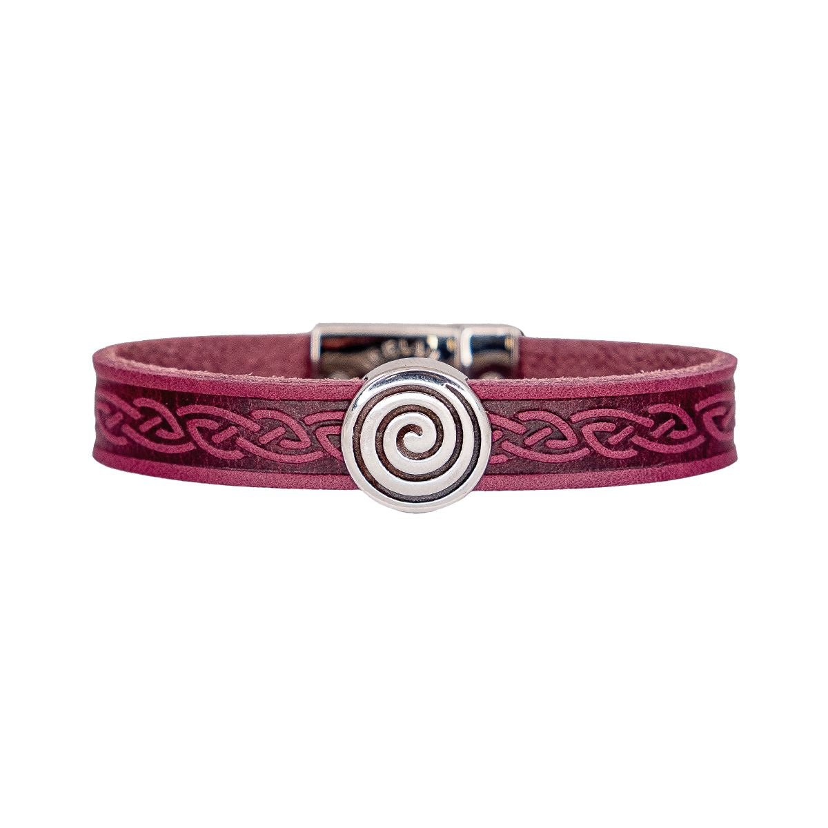 Lee River Irish Spiral Leather Cuff Bracelet