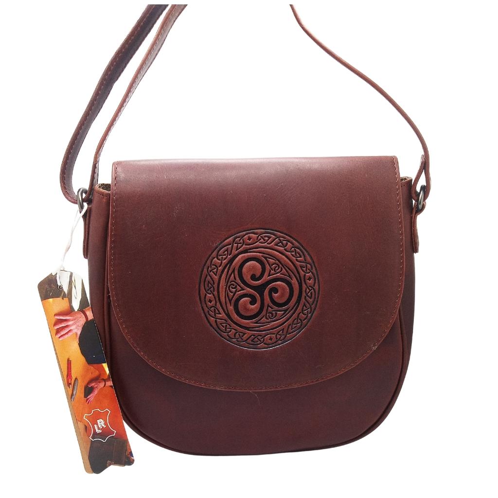 Lee River Large Celtic Leather Saddle Bag