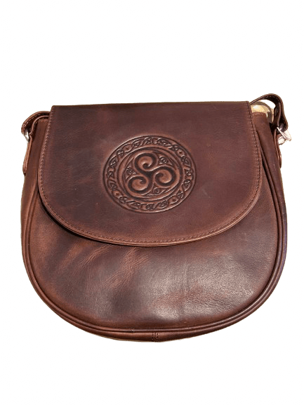 Lee River Large Celtic Leather Saddle Bag - The Celtic Gift Store - Handbags