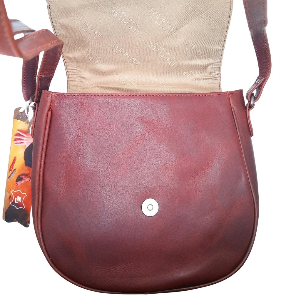 Lee River Large Celtic Leather Saddle Bag