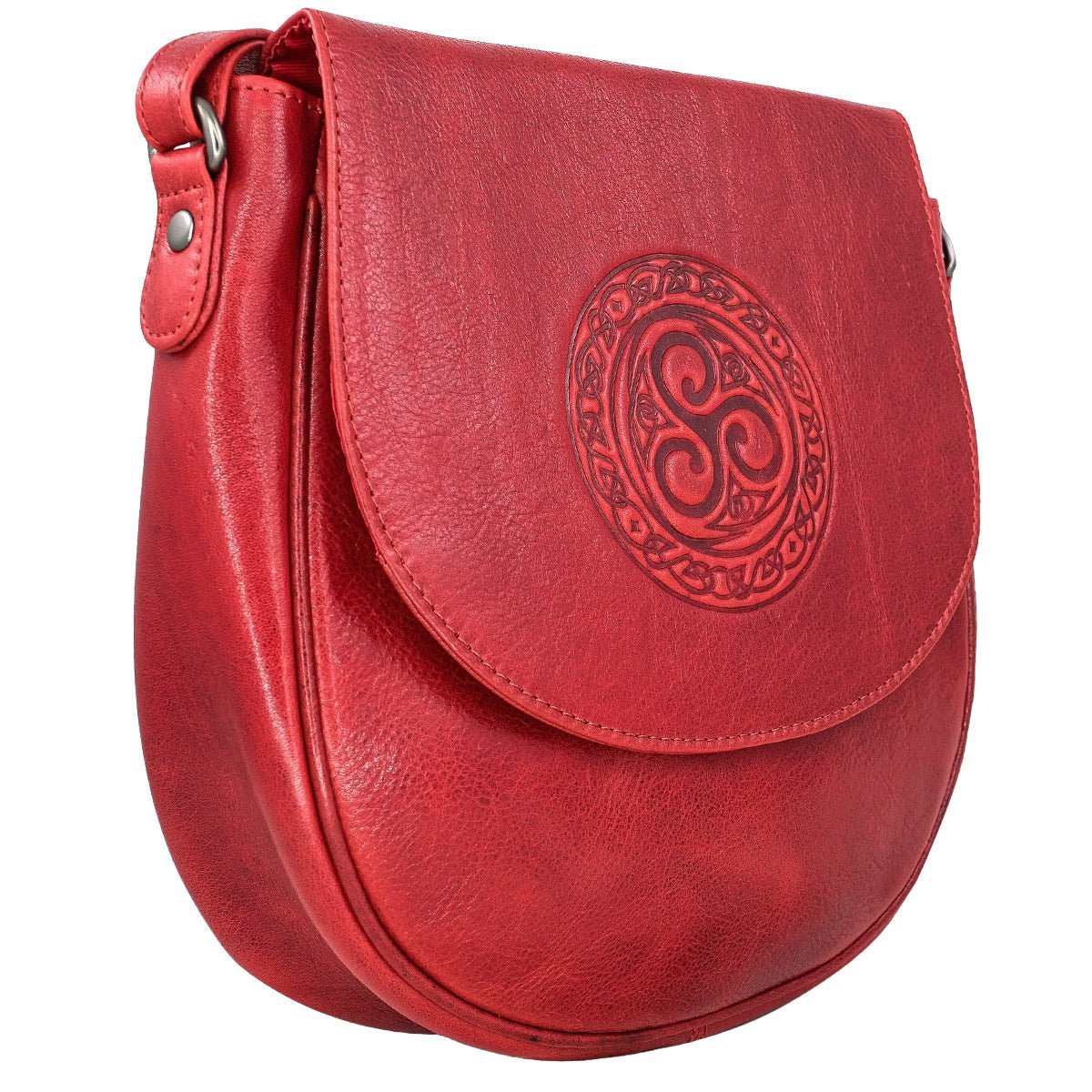 Lee River Large Celtic Leather Saddle Bag